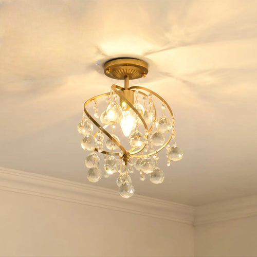 Crystal Chandelier Modern Design with Iron and Elegant Crystal Finish