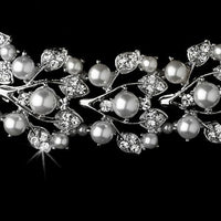 Crystal Pearl Necklace And Earrings Bridal Jewelry Set