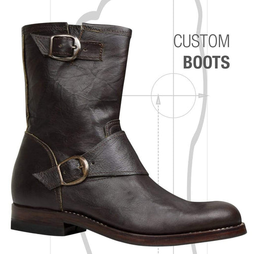 Custom Leather Biker Boots – Handmade Motorcycle Riding Boots | Goodyear Welt