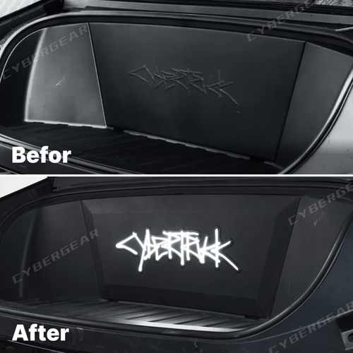 Cybertruck Frunk Accent Light Animated LED Lettering