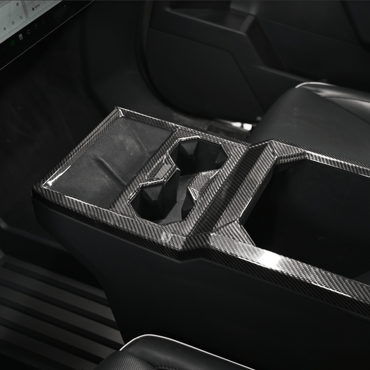 [Real Carbon Fiber] Front Drain Cup Panel For Cybertruck (Glossy/Matte)