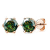 0.5-1ct D Color Moissanite Stud Earrings 925 Sterling Silver Gold Plated