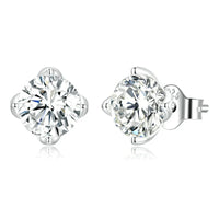 D Color VVS1 1ct Moissanite Stud Earrings 925 Sterling Silver Wedding Gift