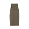 Dyed Washed Straight Hip-Hugging Slim Skirt