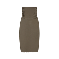 Dyed Washed Straight Hip-Hugging Slim Skirt