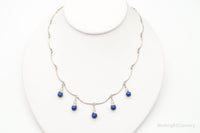 VTG Southwestern Carolyn Pollack Relios Lapis Lazuli Sterling Silver Necklace