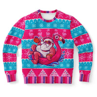 Relaxin' Santa Flamingo Ugly Christmas Sweatshirt