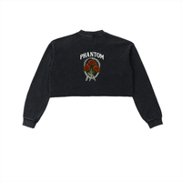 Chains & Roses Snow Washed Cropped Sweatshirt