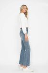 Judy Blue Full Size Tummy Control Back Embroidered Pocketed Bootcut Jeans Plus Size