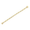 14K Yellow Gold 7.50 Cttw Princess and Baguette Diamond Geometric Link Bracelet