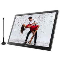 Portable 16" 12 Volt Digital LED TV with USB, SD, and HDMI Input: Built-in Rechargeable Lithium Ion Battery and FM Radio Jupiter Gear
