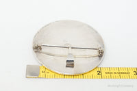 Vintage Taxco POM Mexican Brass Abstract Sterling Silver Brooch Pin Pendant