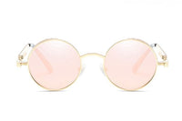 Luxury Popular Retro  Gothic Steampunk Polarized Men and  Women Brand Designer Vintage Round High Quality Metal Frame Sunglasses With UV400 Protection