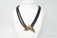 1987 Franklin Mint Year Of The Dragon Gold Vermeil Sterling Silver Pin Necklace
