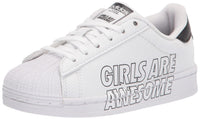 adidas Originals Superstar Sneaker White/White/Black (Girls are Awesome) 10.5 US Unisex Little Kid