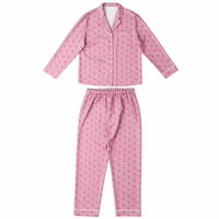 Simple Pink Flamingo Satin Pajamas