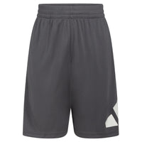 adidas Boys Elastic Waistband Essential Woven Sportswear Shorts Dark Grey