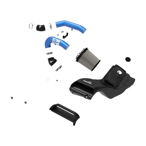 aFe 21-22 Ford F-150 Raptor V6-3.5L(tt) Momentum XP Cold Air Intake System Blue w/ Pro Dry S Filter
