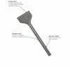 BOSCH HS1910 3 In. x 12 In. Scaling Chisel SDS-max® Hammer Steel