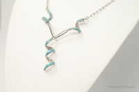 VTG Handmade Native American Zuni RDB Turquoise Sterling Silver Necklace
