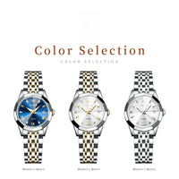 Women's Two Tone Stainless Steel Quartz Watch With Date