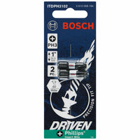 BOSCH ITDPH3102 2 pc. Driven 1 In. Impact Phillips® #3 Insert Bits