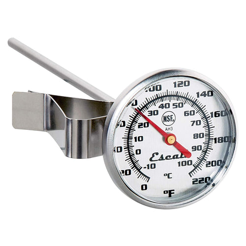 Escali AH3 NSF Certified Commercial Instant Read Large Dial Thermometer W/Clip Silver