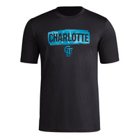 adidas Mens Short Sleeve Pre-Game T-Shirt Black/Charlotte Fc 3X-Large