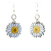 Dainty Daisy Blossom Earrings Floral Drop Silver Hooks