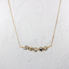 Dalmatian Jasper Wire Wrapped Pod Necklace 18 Inch Gold