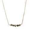 Dalmatian Jasper Wire Wrapped Pod Necklace 18 Inch Gold