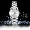 Women's Stainless Steel Watch Black Dial Dual Calendar