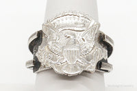 Vintage US Eagle Coin Ring - Size 9