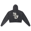 Blessed Snow Washed Cropped Hoodie