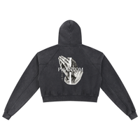 Blessed Snow Washed Cropped Hoodie
