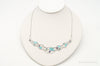 Amethyst Blue Topaz Turquoise Modernist Sterling Silver Necklace