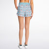 Flamingo Blue Floral Loose Shorts