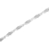 .925 Sterling Silver 1-1/2 Cttw Round and Baguette Cut Diamond Wave Link Bracelet (I-J Color, I2-I3 Clarity) - 7"