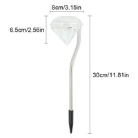Decorative Diamond-Shaped Solar Ground Light for Garden Pathways