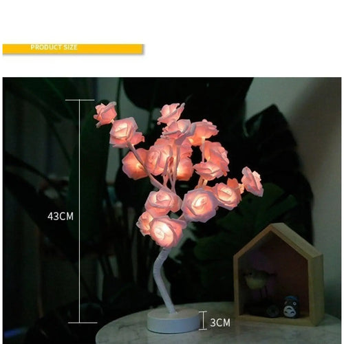 Decorative Flower Lamp with Soft Warm Light for Home Interiors