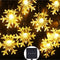 Warm Snow Flakes / 12 Meters 100 Lights with Height