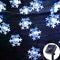 White Snow Flakes / 12 Meters 100 Lights with Height