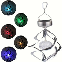 Decorative Solar Hanging Light with Spinner & Color-Changing LEDs