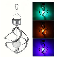 Decorative Solar Hanging Light with Spinner & Color-Changing LEDs