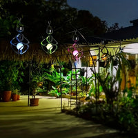 Decorative Solar Hanging Light with Spinner & Color-Changing LEDs