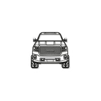 2016 Denali Sierra 3500HD Front View Metal Car Wall Art - MT0562