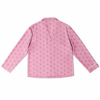 Simple Pink Flamingo Satin Pajamas