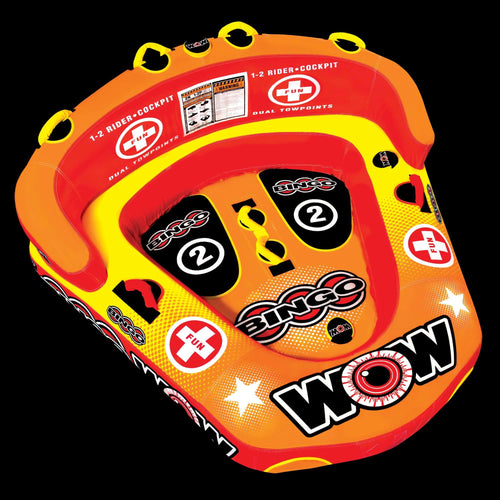 WOW Sports Bingo 2 Person Towable Water Tube For Pool and Lake (14-1060) Jupiter Gear