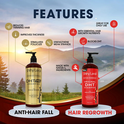 Shiny Leaf Shiny Leaf DHT Pro Shampoo and DHT Original Shampoo Bundle