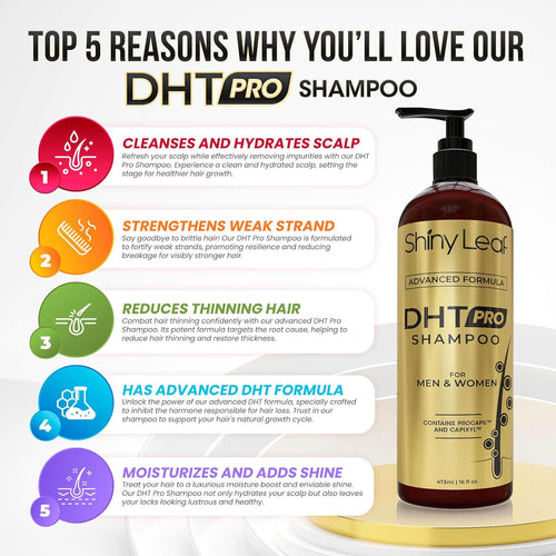 Shiny Leaf Shiny Leaf DHT Pro Shampoo and DHT Original Shampoo Bundle
